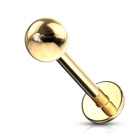 Piercing rund vergoldet 1,2x8