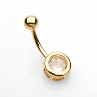 Piercing rund vergoldet 14kt.