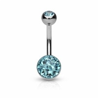 Piercing austrian crystal aqua