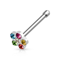 Nasenpiercing Blume Regenbogen