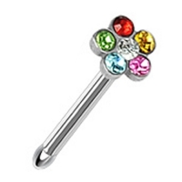 Neuspiercing bloem regenboog